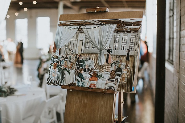 13. Чтобы навеки запечатлеть первый танец молодых, мама невесты пригласила на свадьбу профессионального художника