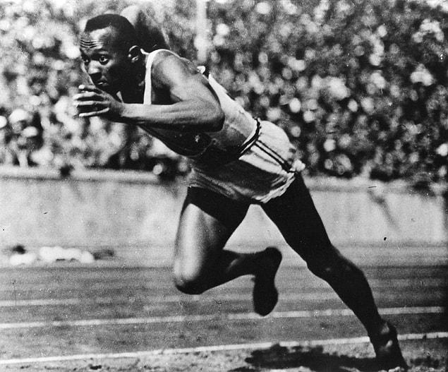 5. 1936- Jesse Owens is the first African-American to win four different gold medals at a single Olympics tournament.