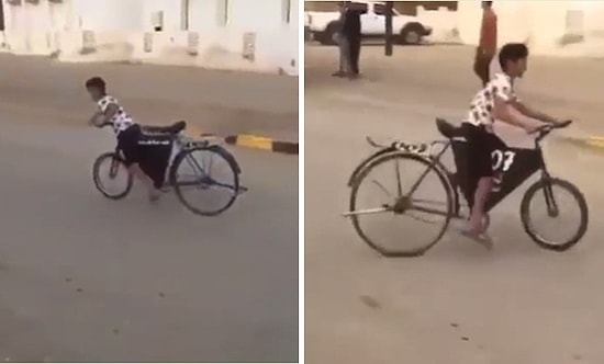 Bisikletiyle Drift Atıp Harikalar Yaratan Çocuk