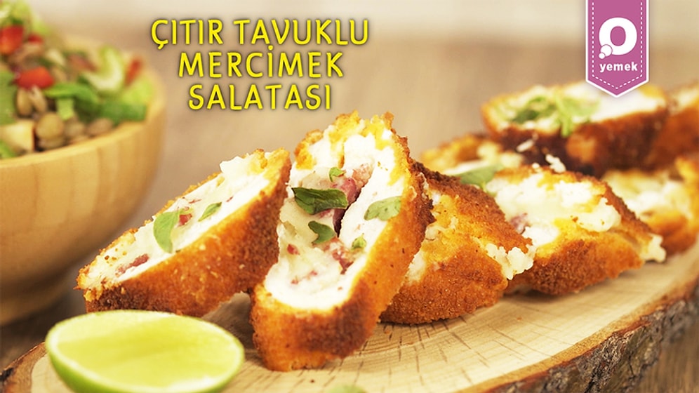 Çıtır Tavuklar Mercimek Salatasına Kavuştu, Nefis Bir İkili Oluştu!