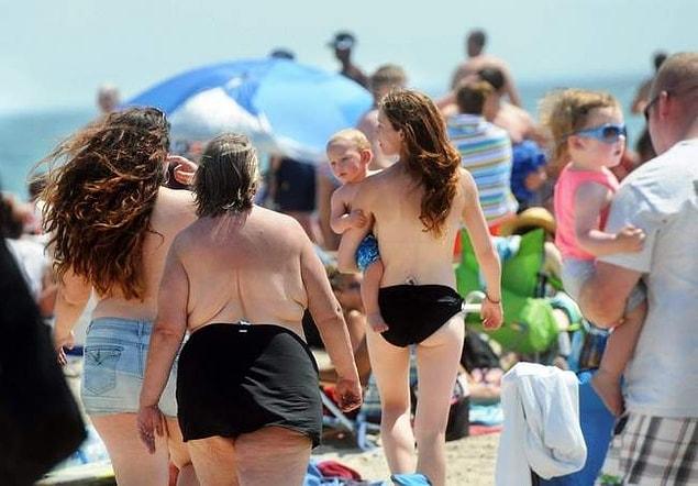 Last year, hundreds showed up to free the nipple in Hampton, NH.