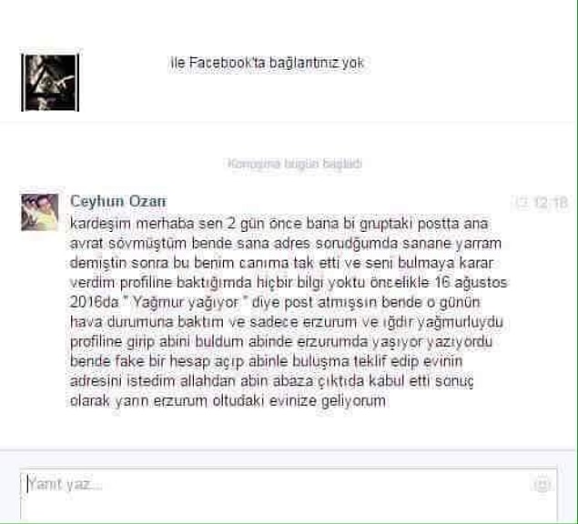 13. Kardeşim büyük sıçtın geçmiş olsun