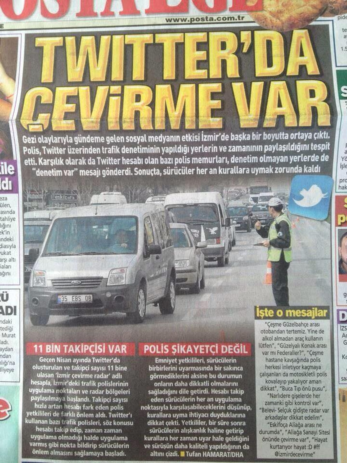 izmir cevirme radar sosyal medyada yakalar