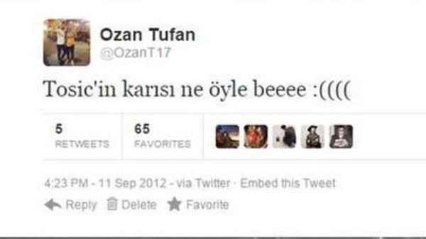Ozan Tufan 2012 yılında bu tweet'i atmıştı;