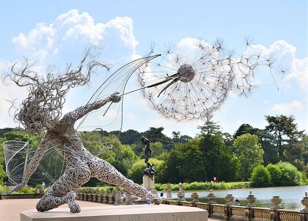 1. Dramatic Fairy Sculpture Dancing With Dandelion By Robin Wight, UK