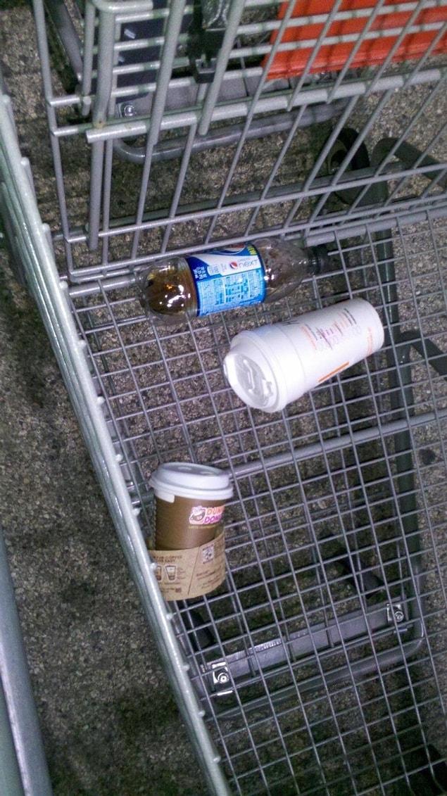 5. Or the ones who leave their trash in the cart.