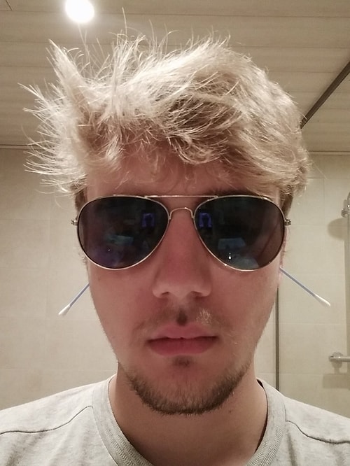 These earbuds look a bit strange in your ears.