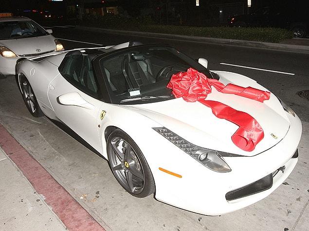7. White Ferrari Tyga bought for Kylie last year.