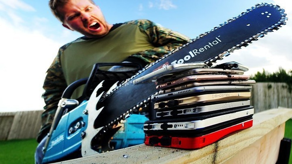 Akıllı Telefonlar Elektrikli Testere ile Kesilirse Ne Olur?