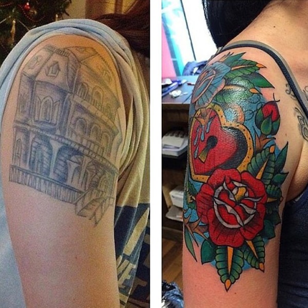 21. "Я набил себе этот ужасный дом с привидениями, а впоследствии узнал, что тату-мастер воровал чужие эскизы, выдавая за свои"