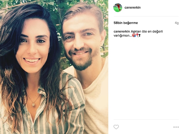 12. Caner Erkin bulduğu her fırsatta sevgilisi Şükran Ovalı'ya aşkını ilan etmeye devam ediyor.
