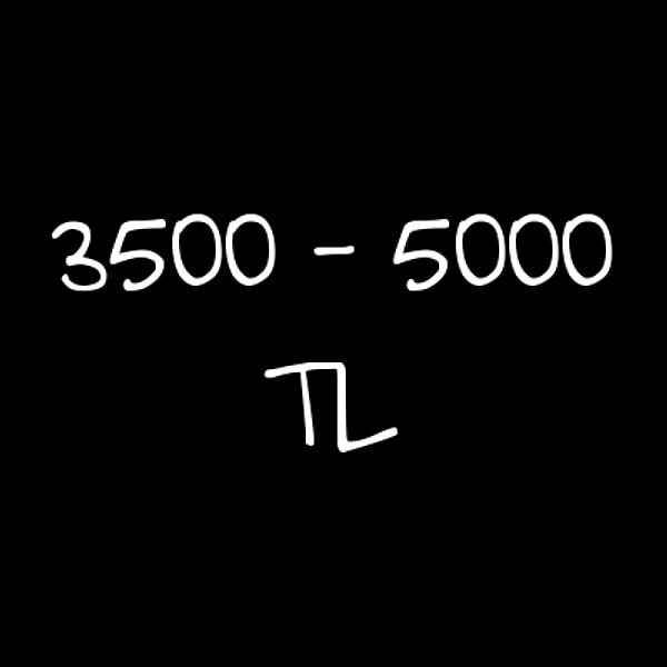 3500-5000 TL arası!