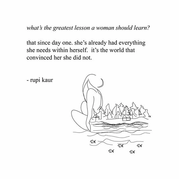 24 Empowering Short Poems From Feminist Poet Rupi Kaur Onedio Co