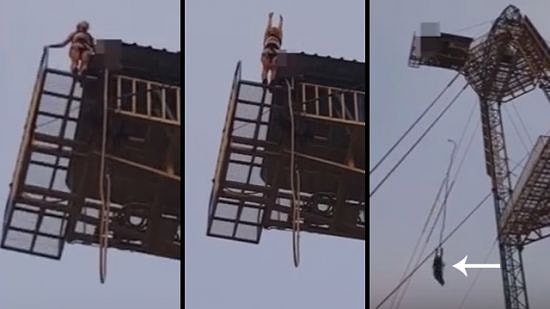 Bağlamaya Unutulan İp ile Bungee Jumping Yapan Kadının Korkunç Anları