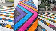 Bulgaristanlı Bir Sanatçı Tarafından Gökkuşağı Renkleriyle Süslenen Madrid Yaya Geçitleri