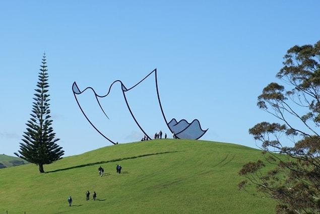 12. Though it looks like a drawing, that's actually a statue in New Zealand.