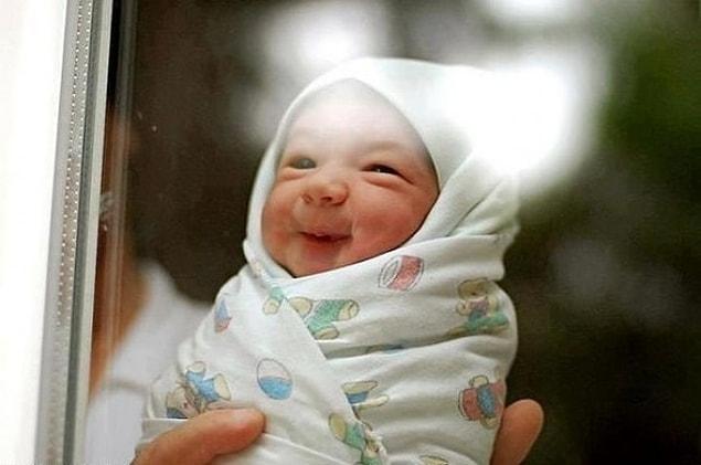 6. First smile!