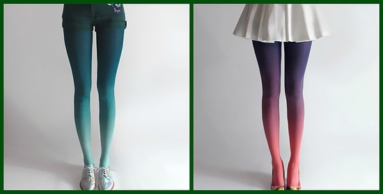Новый яркий тренд – колготки омбре, раскрашенные вручную