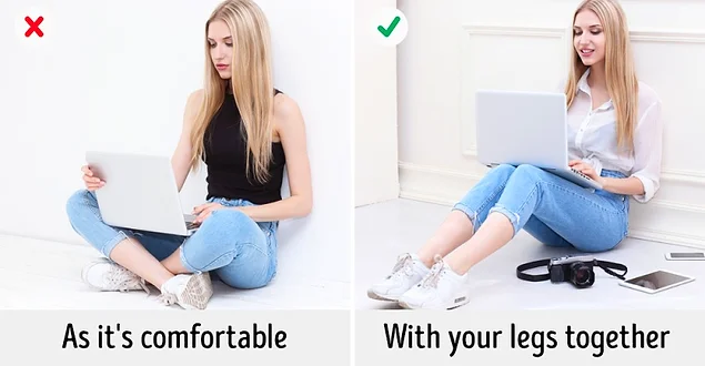 How to sit when you are wearing jeans