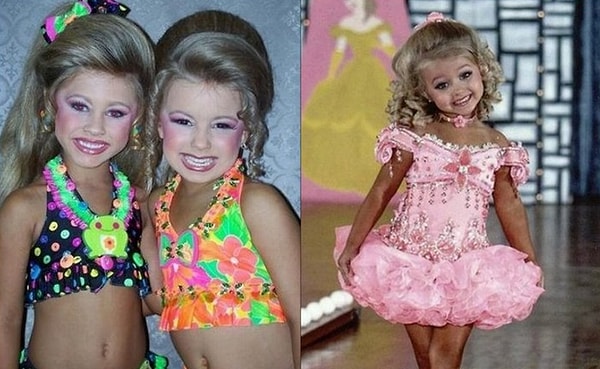 6. Чтобы быть на сцене во всеоружии, девочки по несколько часов сидят в кресле визажистов, пока те накладывают на них тонны косметики.