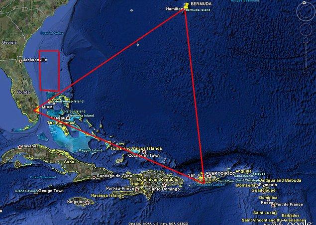 14. Bermuda Şeytan Üçgeni, herhangi bir okyanus bölgesindeki kadar gemi ve uçak kayıplarına sahiptir.