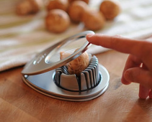 You can also slice mushrooms with an egg slicer!