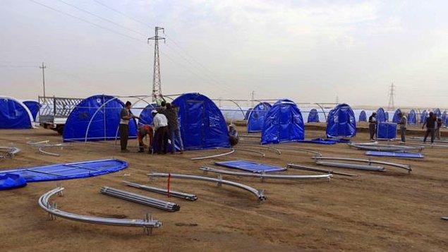 Musul yakınlarında kamp kuruluyor