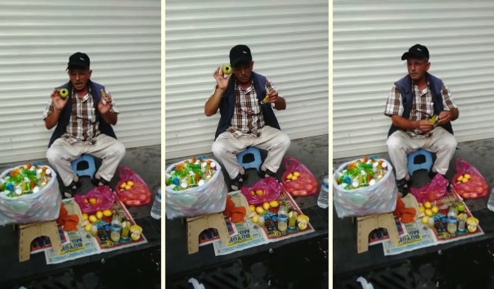 Limon Sıkacağı Satarken İnsanı Büyüleyen Satıcı