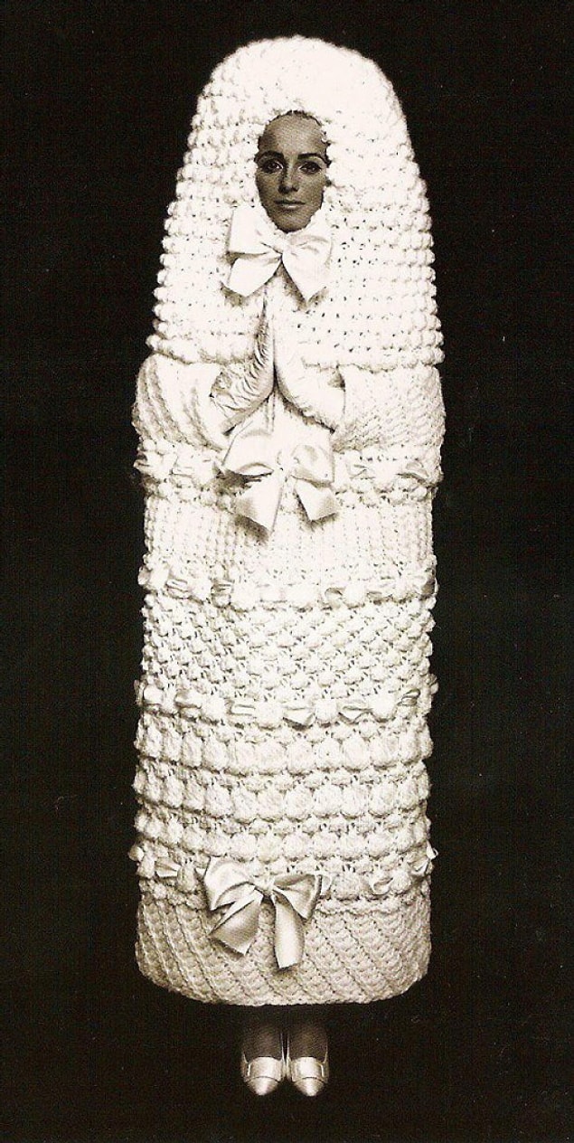 13. A Yves Saint Laurent touch to bridal dresses circa 1965.