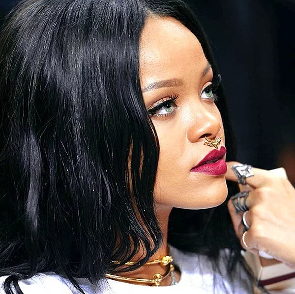 1. Rihanna wore the one called the septum piercing for a while.