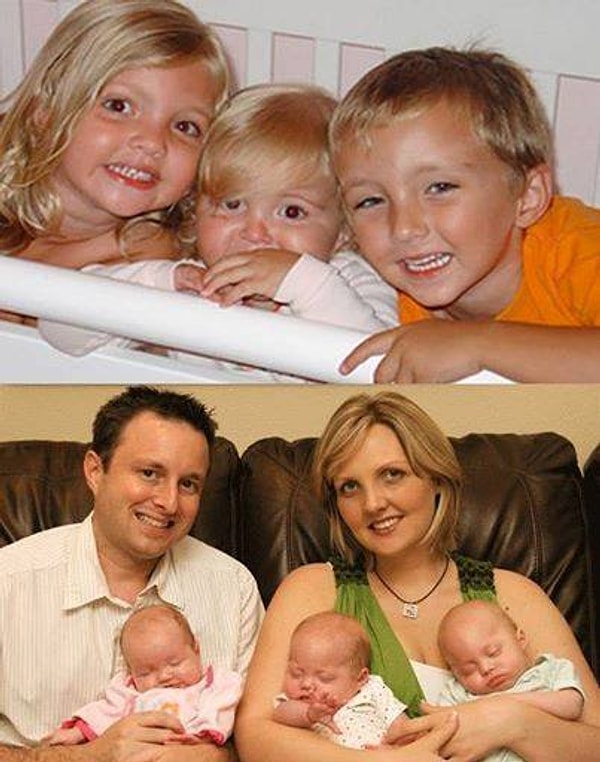 8. Семья потеряла детей - 2х девочек и мальчика - в автокатастрофе.Через год у них родилась тройня - 2 девочки и мальчик!