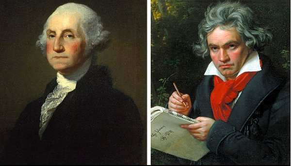 17. Beethoven ve George Washington aynı dönemde hayattaydılar. Aslında Beethoven doğduğunda George Washington 40'lı yaşlarındaydı.