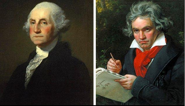 17. Beethoven ve George Washington aynı dönemde hayattaydılar. Aslında Beethoven doğduğunda George Washington 40'lı yaşlarındaydı.