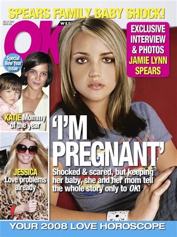 18. Jamie-Lynn Spears hamile olduğunu duyurduğunda herkesi şok etti.