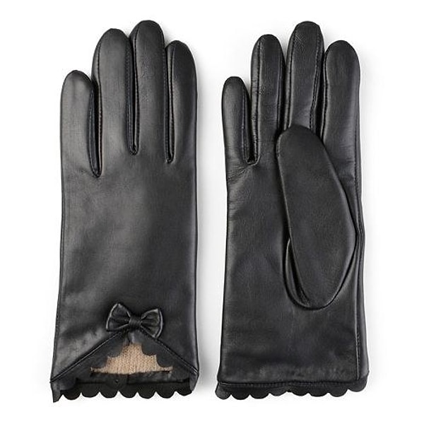 5. Кожаные перчатки с шерстяным подкладом: тепло и стильно