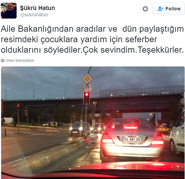 Fotoğrafı yayınlayan Şükrü Hatun, bugün Twitter hesabından yüreklere biraz da olsun su serpen bir haber verdi.