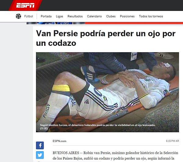 ESPN: "Van Persie gözünü kaybedebilir"