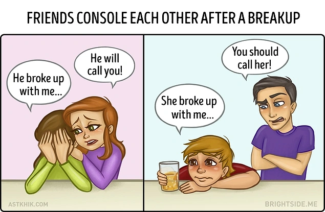 Differences Between Female And Male Friendships W 9 Honest Illustrations Onedio Co