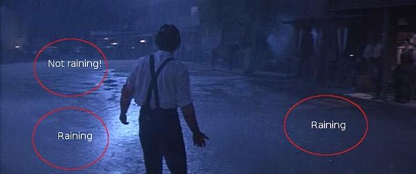 18. 'Tombstone' filminde yağmur her yere yağmıyor.
