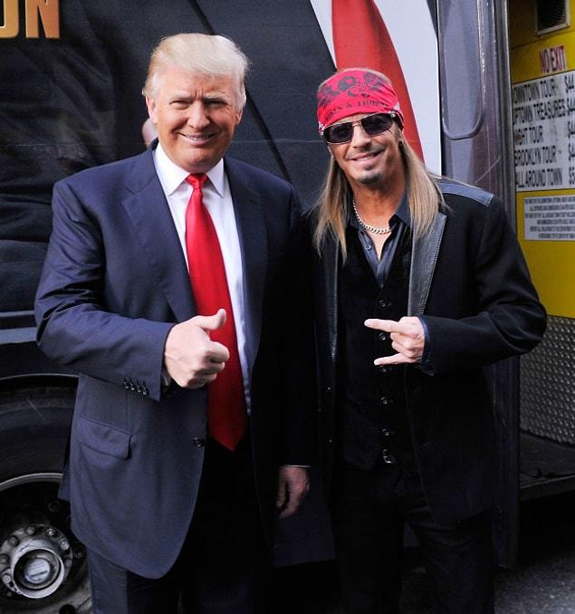 5. Donald Trump hangs with reality TV star Bret Michaels.