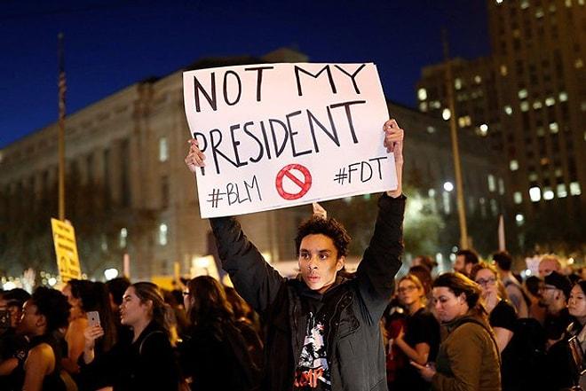 22 Fotoğraf ile Amerika'da Trump Protestoları: 'Benim Başkanım Değil'