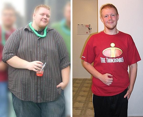 9. Yavaş ama kararlı adımlarla 3 yılda 100 kilo veren Johnathon!
