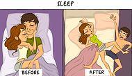 9 Illustrations Perfectly Showing Life Before vs. After Marriage!