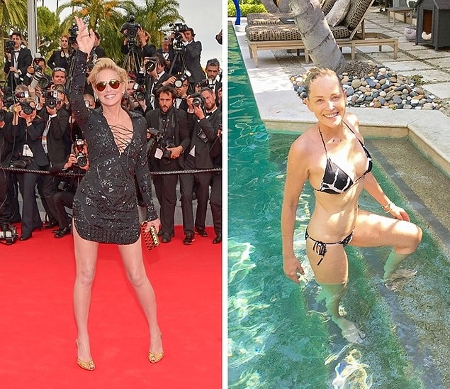 8. Sharon Stone, 58 years old