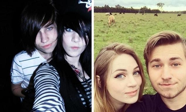 In the first photo, my girlfriend and I had only just started dating. Now, I think, we look a lot better than at that time.