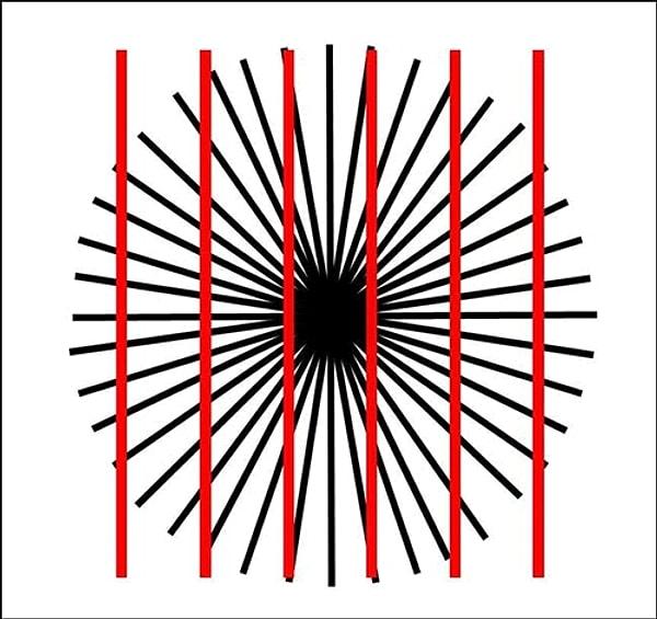 5. Görseldeki kırmızı çizgilerin tamamı birbirine paralel mi?