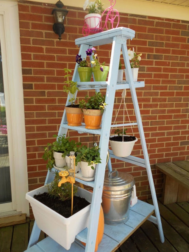 A nice wooden ladder will also do more than fine!