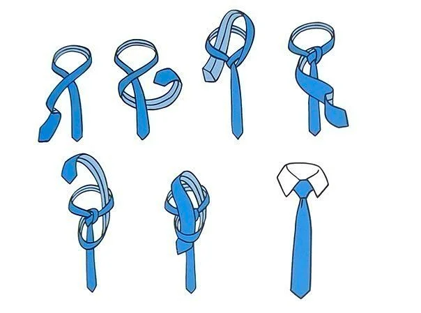 Wie man eine Krawatte bindet.