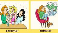 12 Illustrations Showing The Characteristics of Introverts & Extroverts!