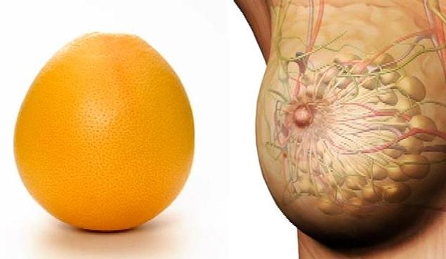 8. Citrus fruits both help and look like breasts!